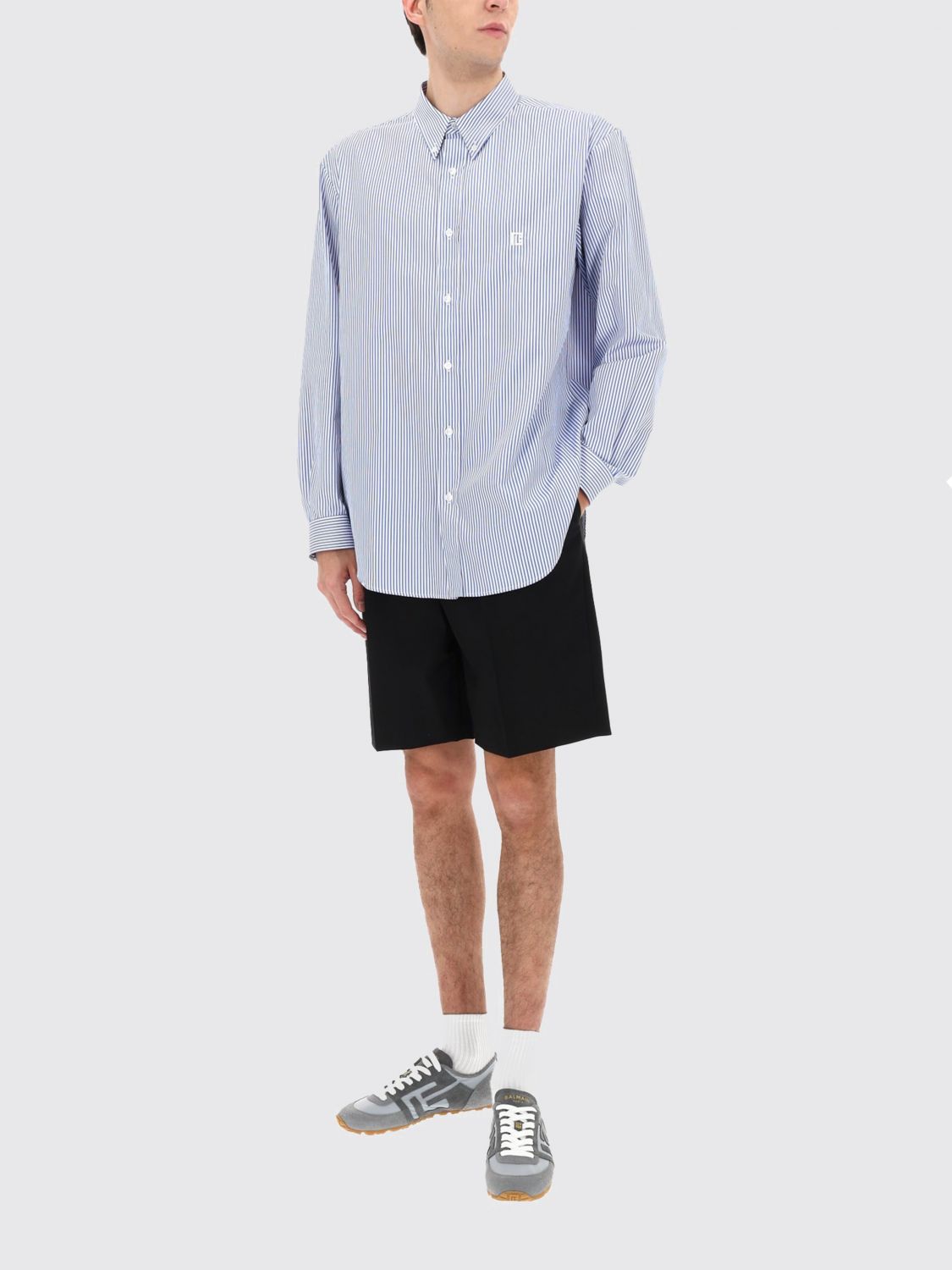 Shirt Men color Gnawed Blue