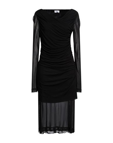 Woman Midi dress Black Size 6 Viscose