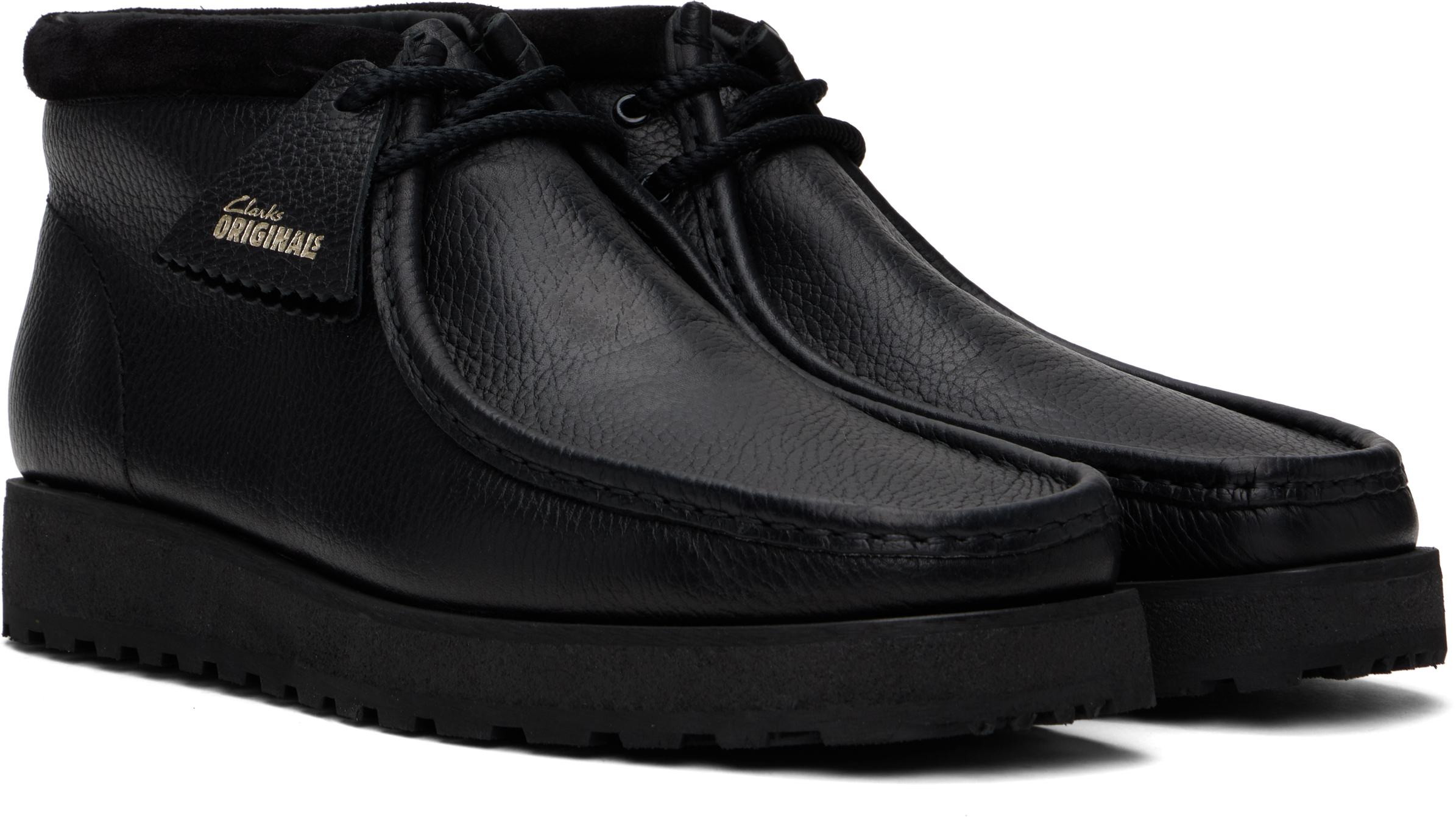 Clarks Originals Black Wallabee Scout Desert Boots