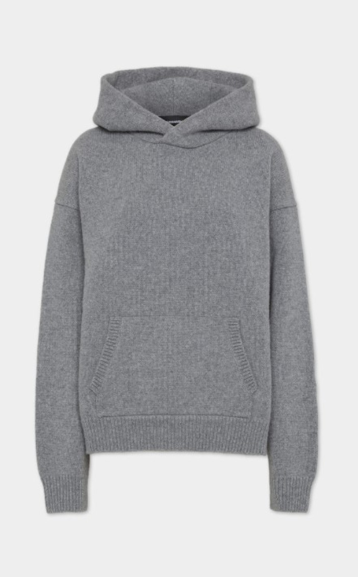 Grey Wool Hoodie