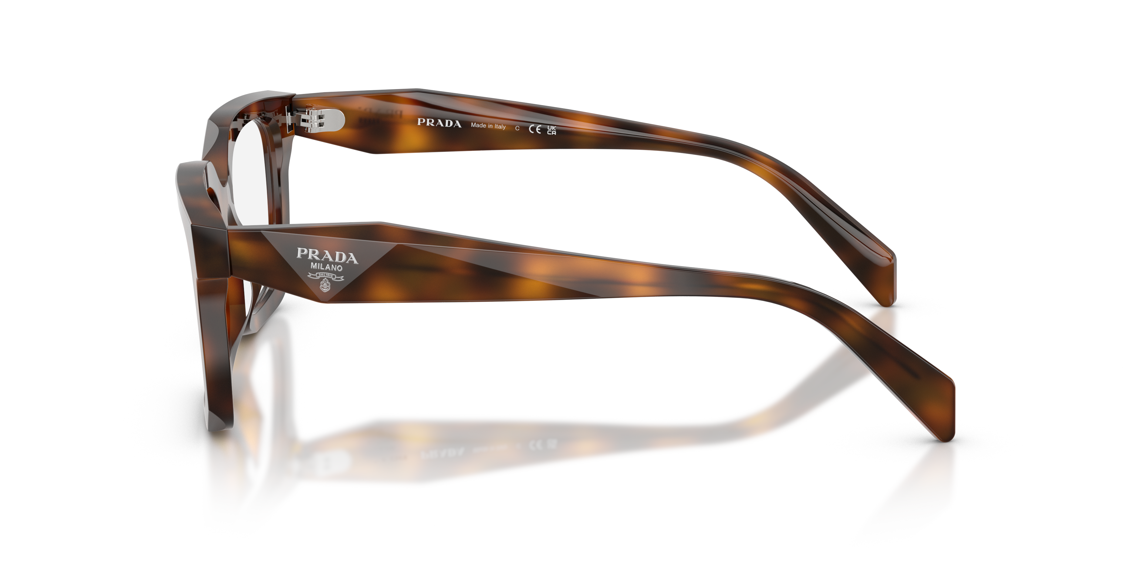 Prada Woman Prada PR C08V 20D1O1 Optical frames Acetate Havana Geometric Norma