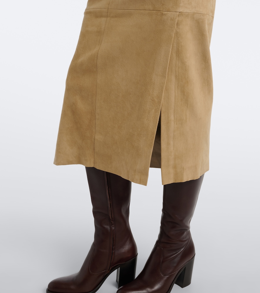 Winona suede midi skirt