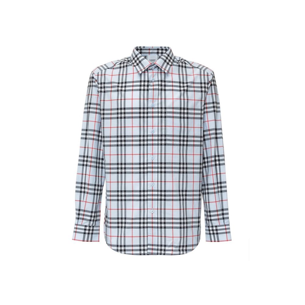 Plaid Cotton Shirt — Blue