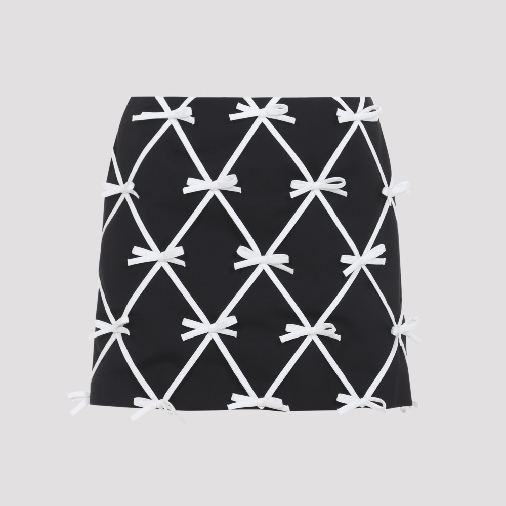 Black Embellished Mini Skirt