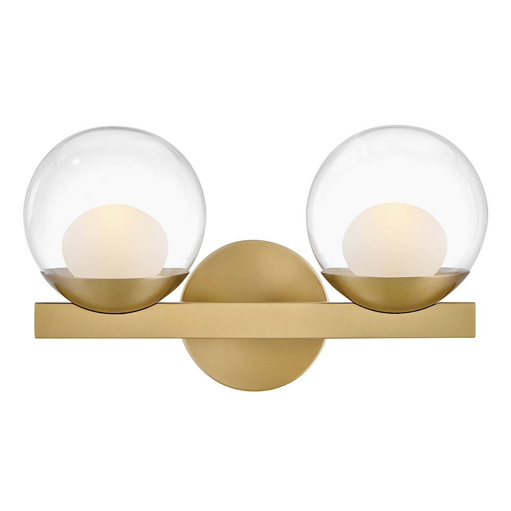 Lacquered Brass LED Bathroom Vanity Light from the Sunni Collection