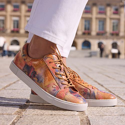 Designs Uma Leather Sneaker - Paris Map