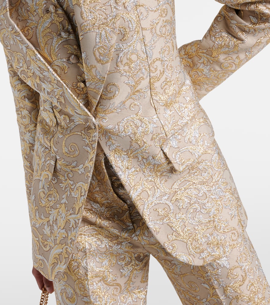 Single-breasted brocade blazer