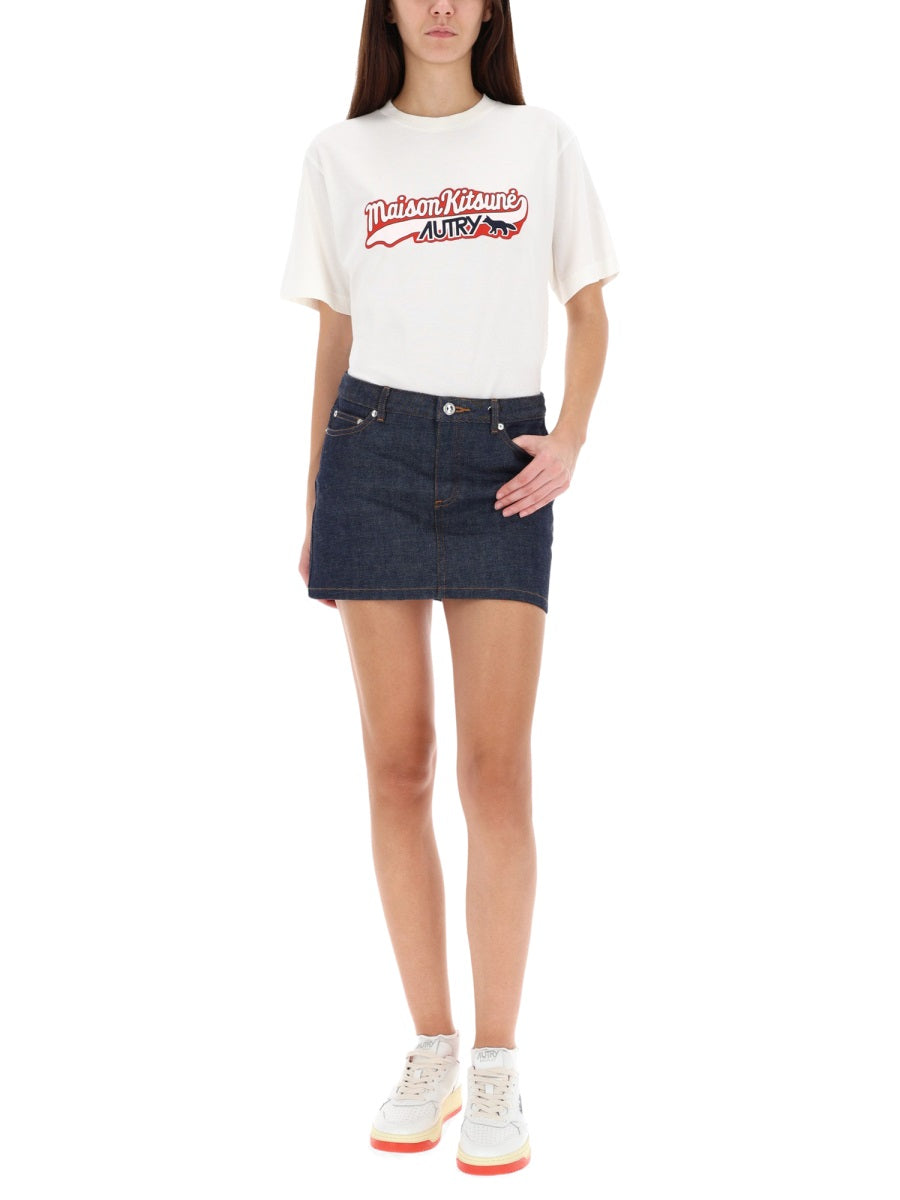 Autry X Maison Kitsuné T Shirt With Logo