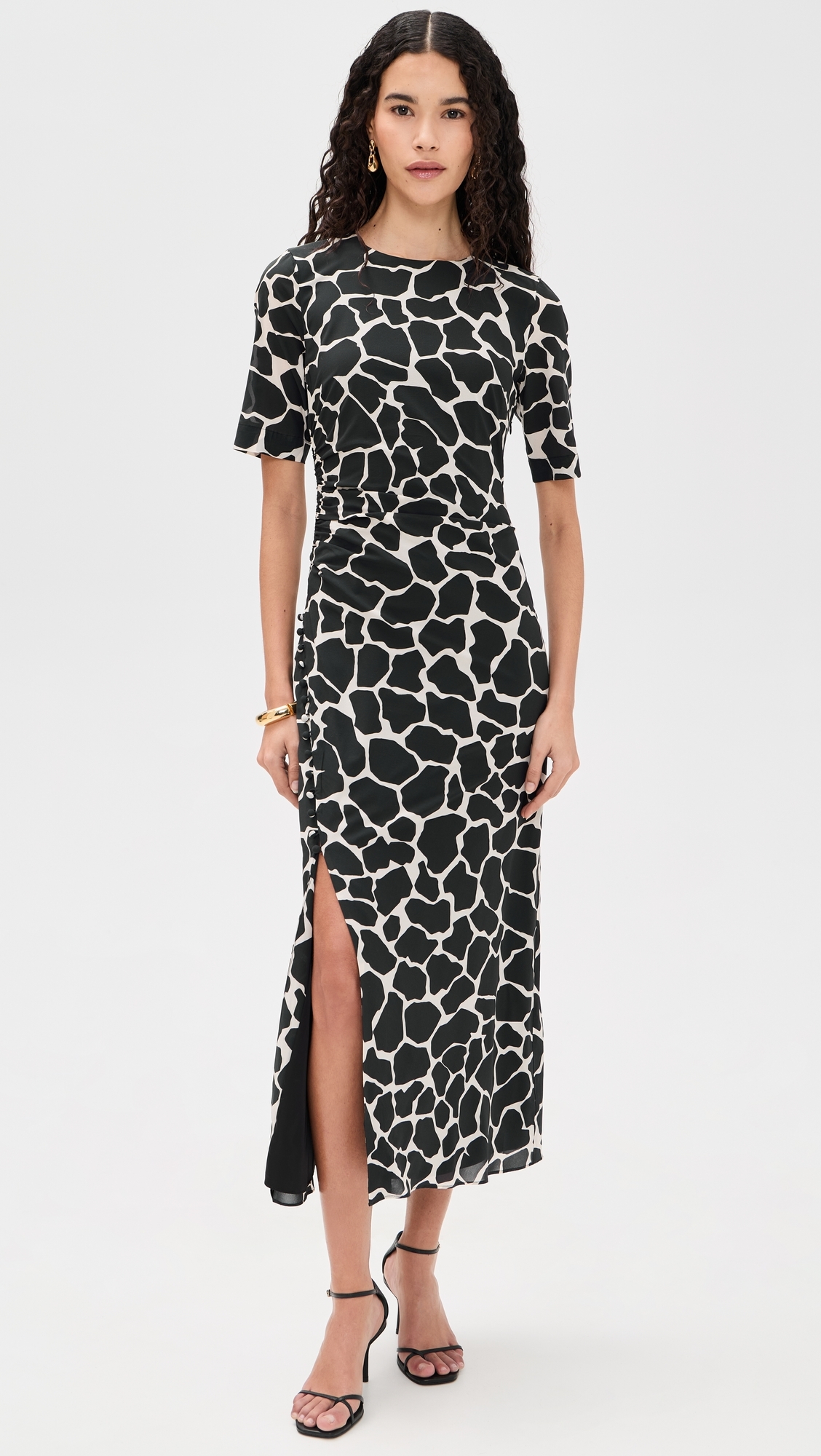 Ruched Side Dress Giraffe