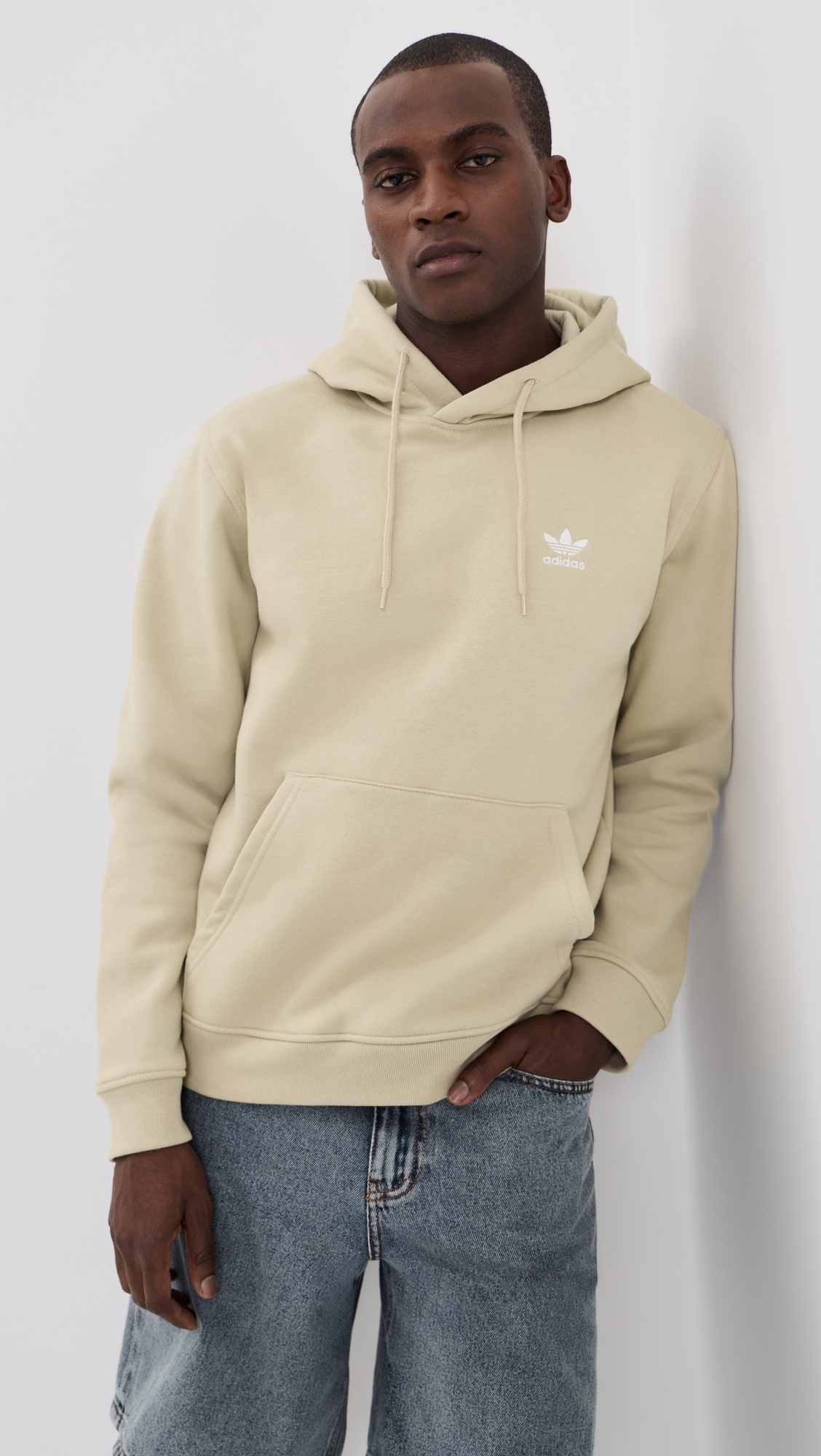 Trefoil Essentials Hoodie Stone Khaki