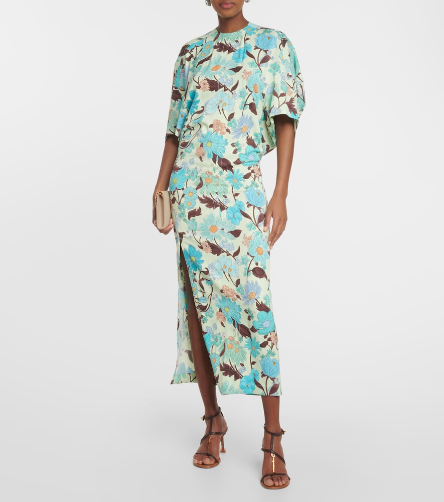 Caped maxi dress