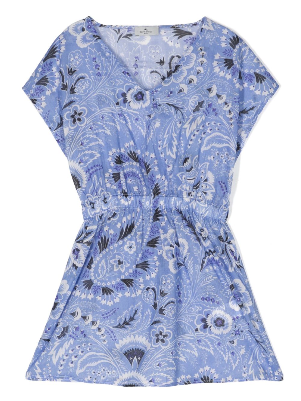 Paisley-print cotton beach dress - Pink