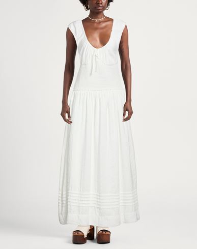 Woman Maxi dress White Size 6 Modal, Polyester
