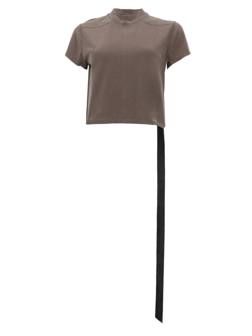 Brown Solid Mock Collar T-Shirt