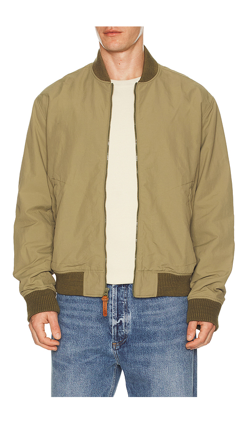 Faherty Military Bomber Jacket in Olive. M. Also in S, L, XL/1X