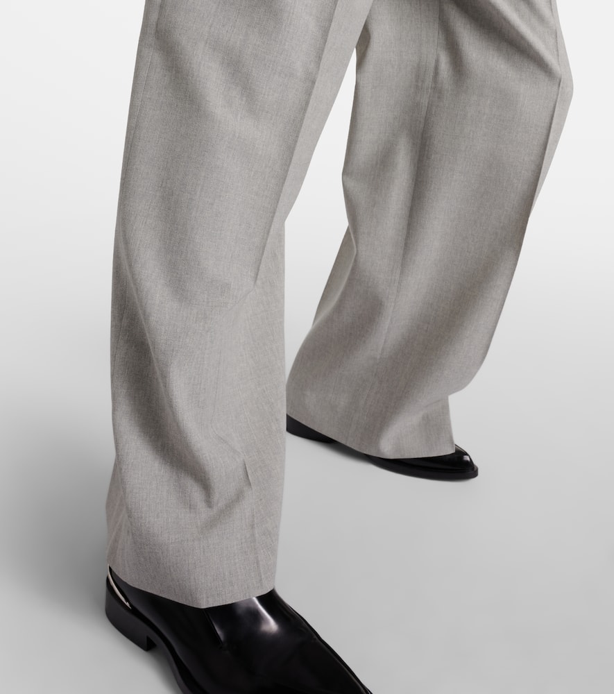 High-rise wool wide-leg pants