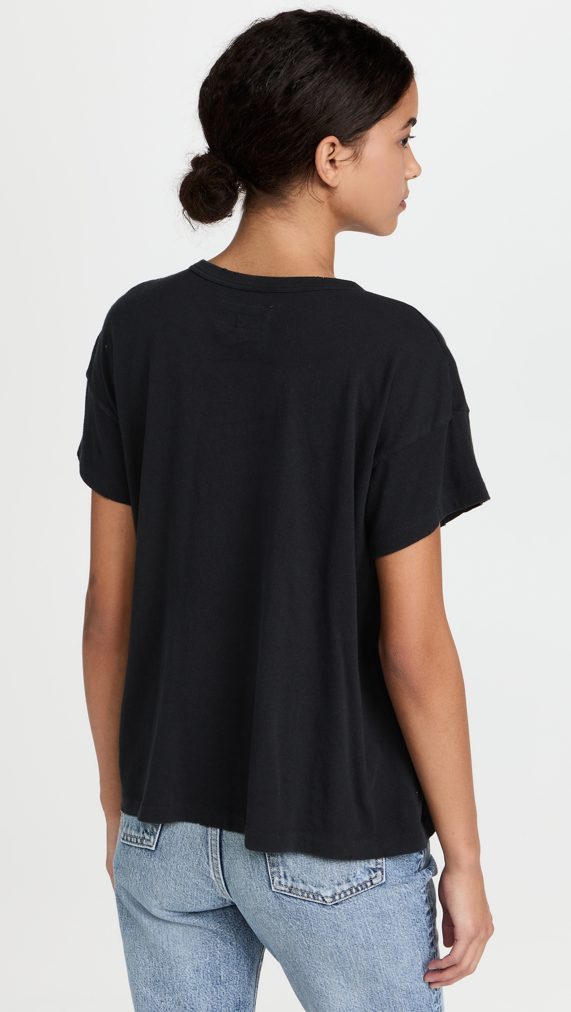 The Boxy Crew Tee Almost Black