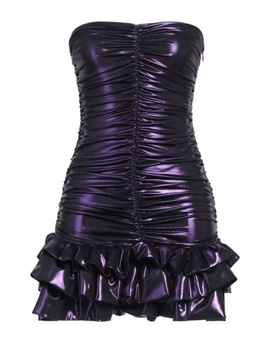 House Of Amen Woman Mini dress Purple Size 6 Polyester, Polyurethane, Elastane