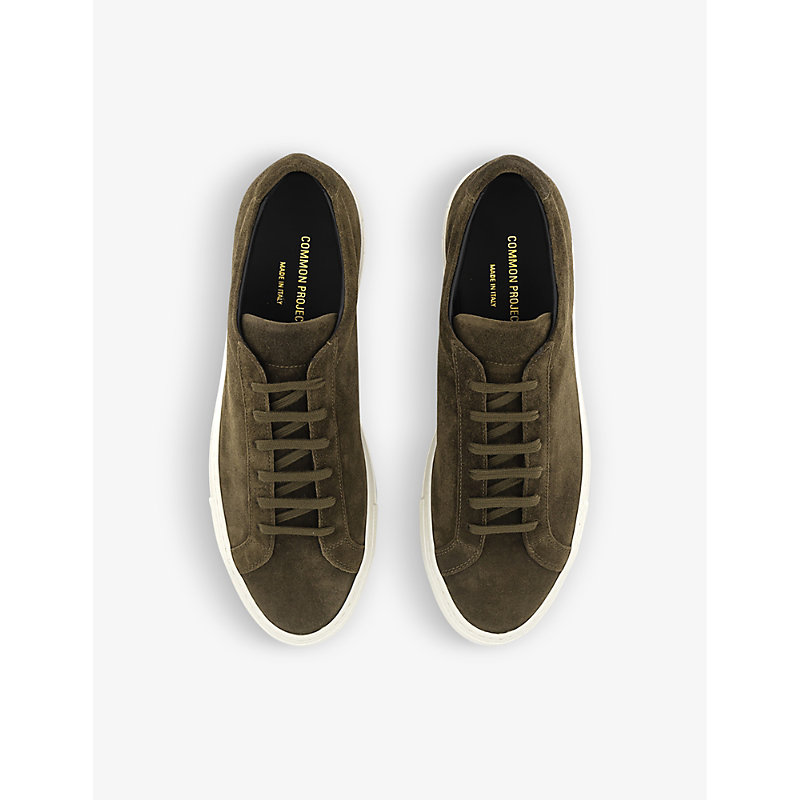 Mens Tobacco Suede Achilles Chunky-sole Suede Low-top Trainers