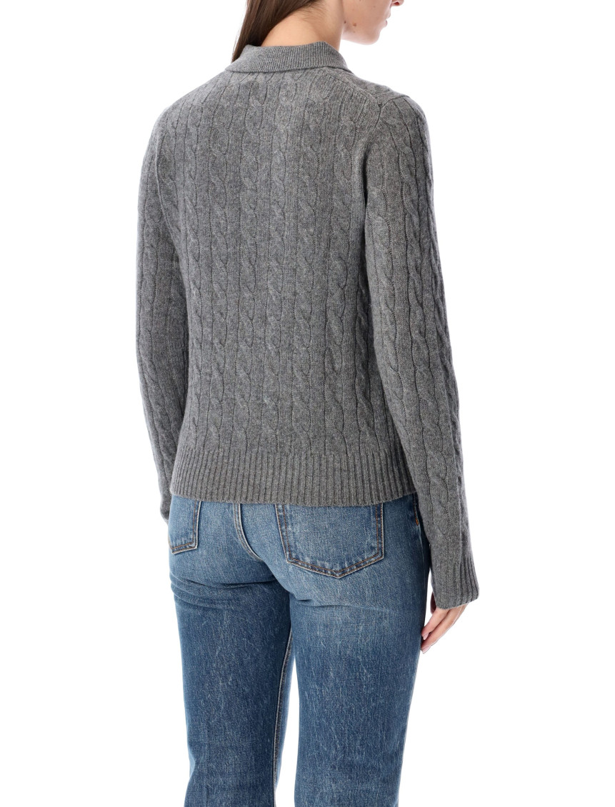 Grey Cable-knit Sweater