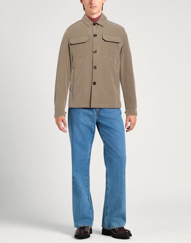Man Jacket Khaki Size 40 Polyester, Polyamide, Cotton