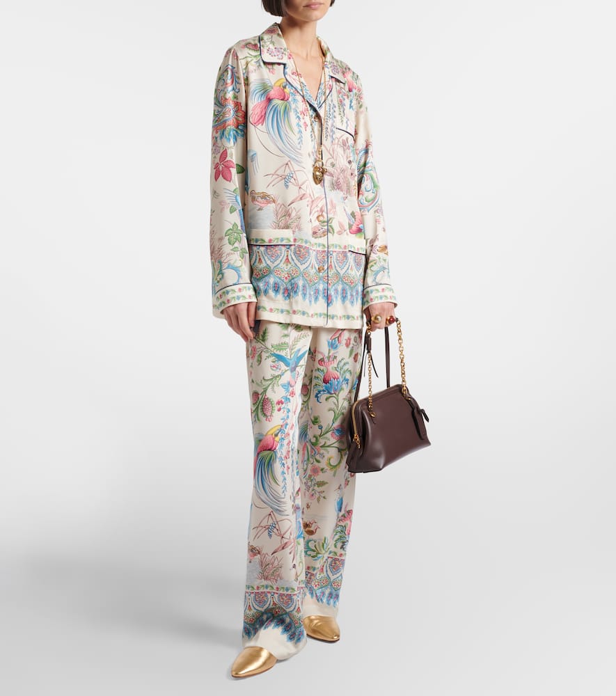 Printed bowling shirt
