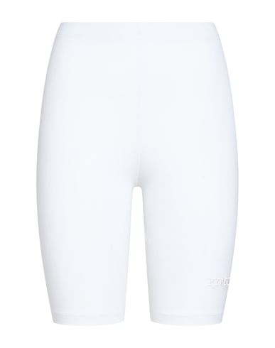 Woman Shorts & Bermuda Shorts White Size XL Cotton, Elastane