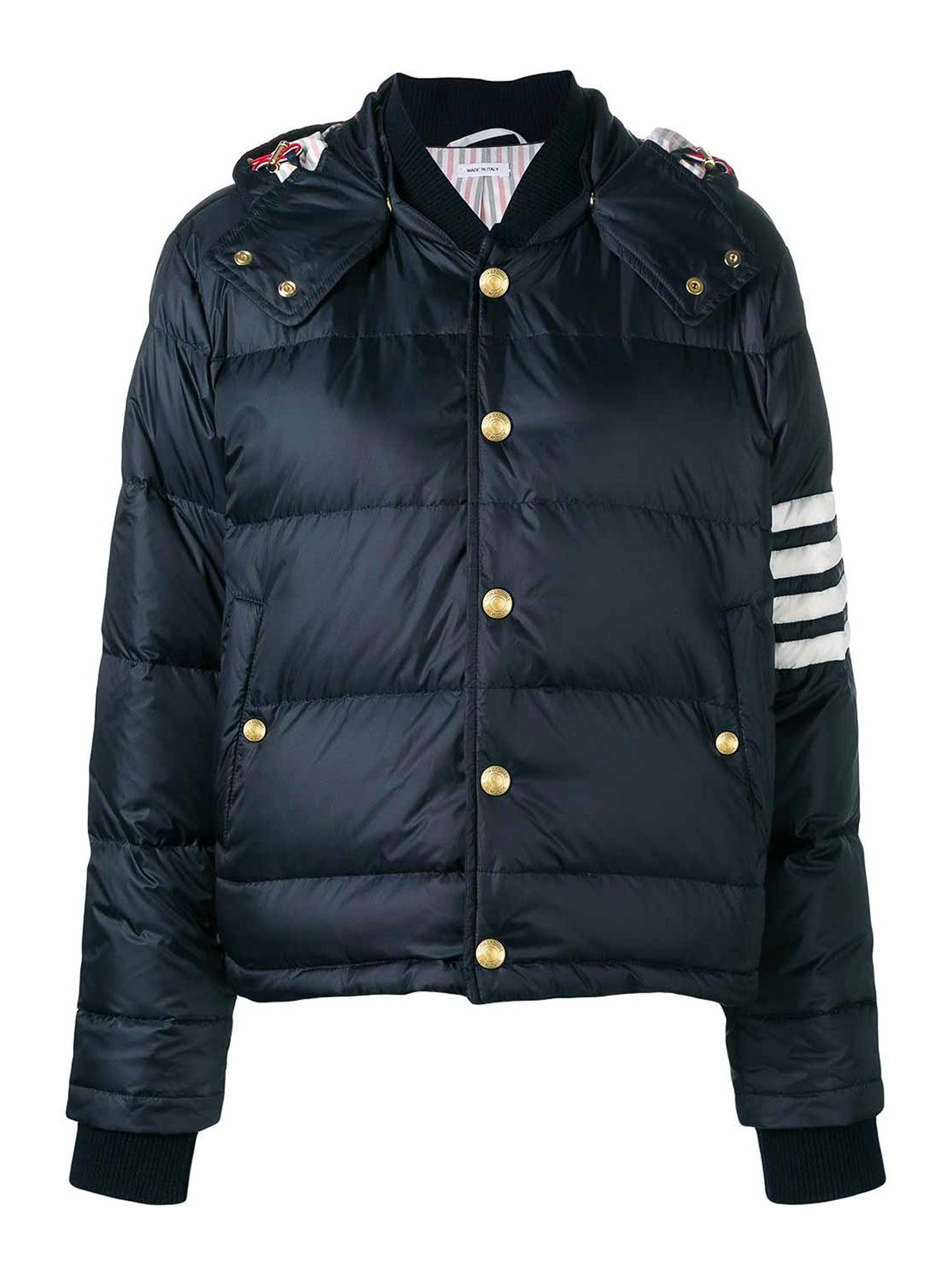 4-bar matte nylon bomber