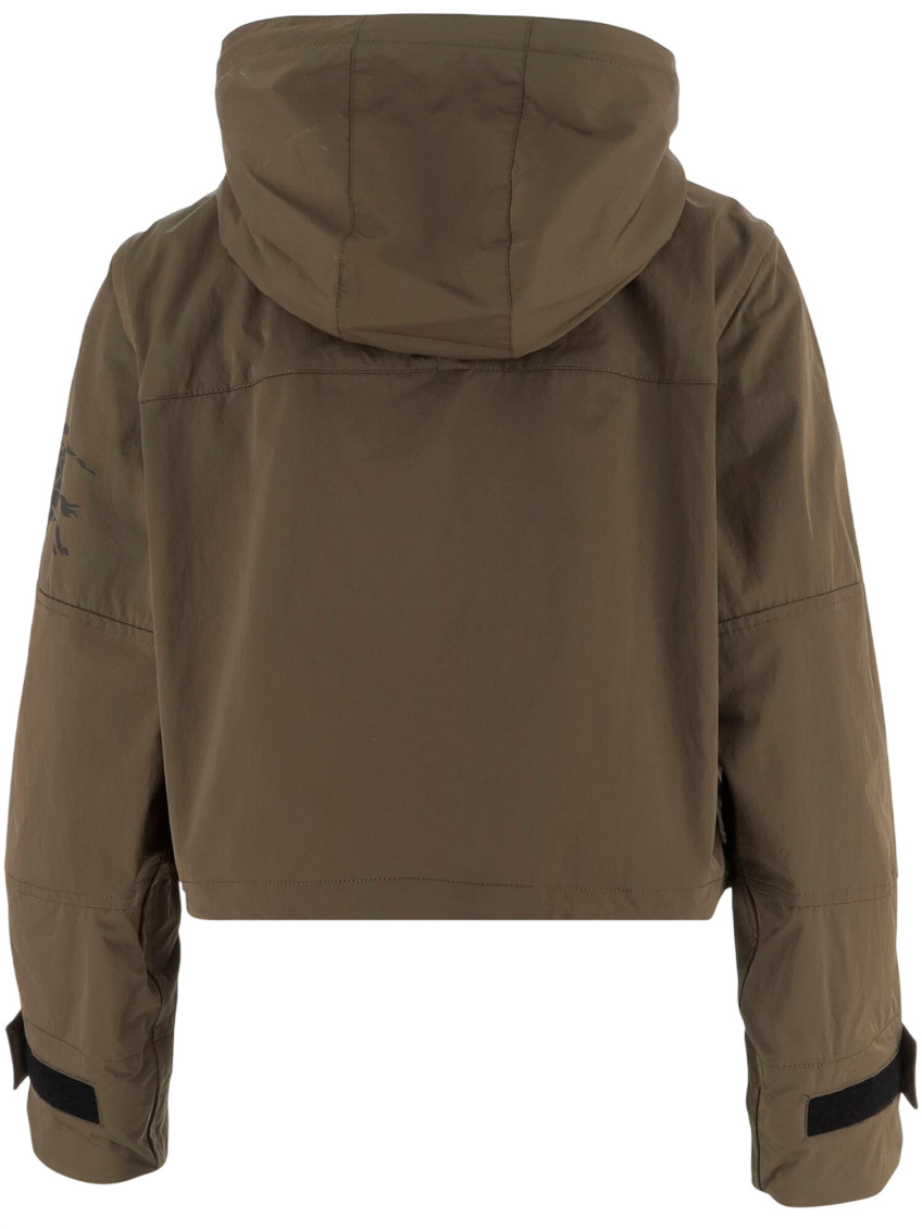 Dark Green Solid Hood Blazer