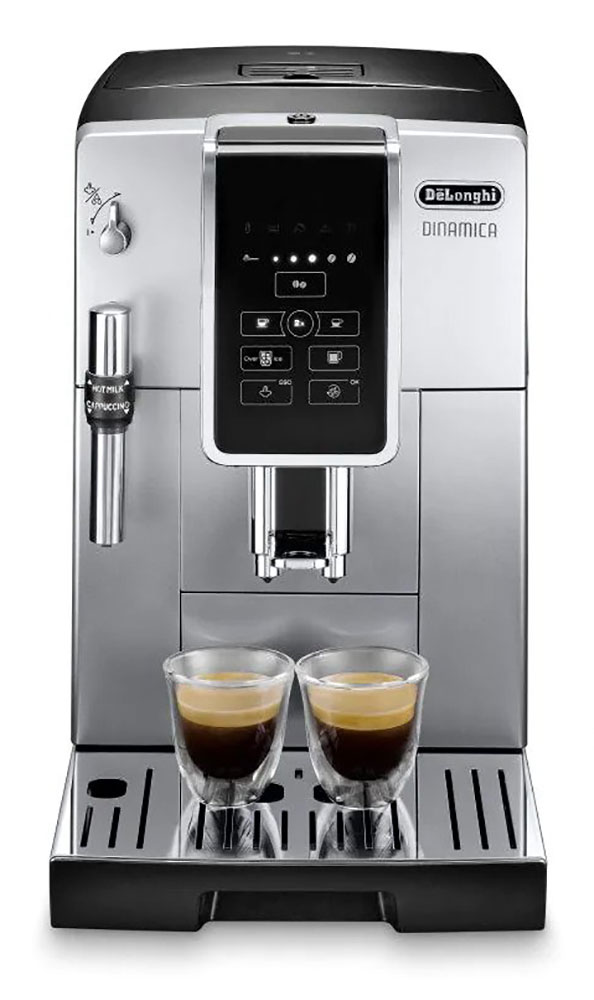 Dinamica Silver Automatic Coffee Machine w/ Espresso & Iced Coffee Features