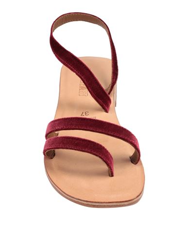 Woman Thong sandal Burgundy Size 6 Textile fibers