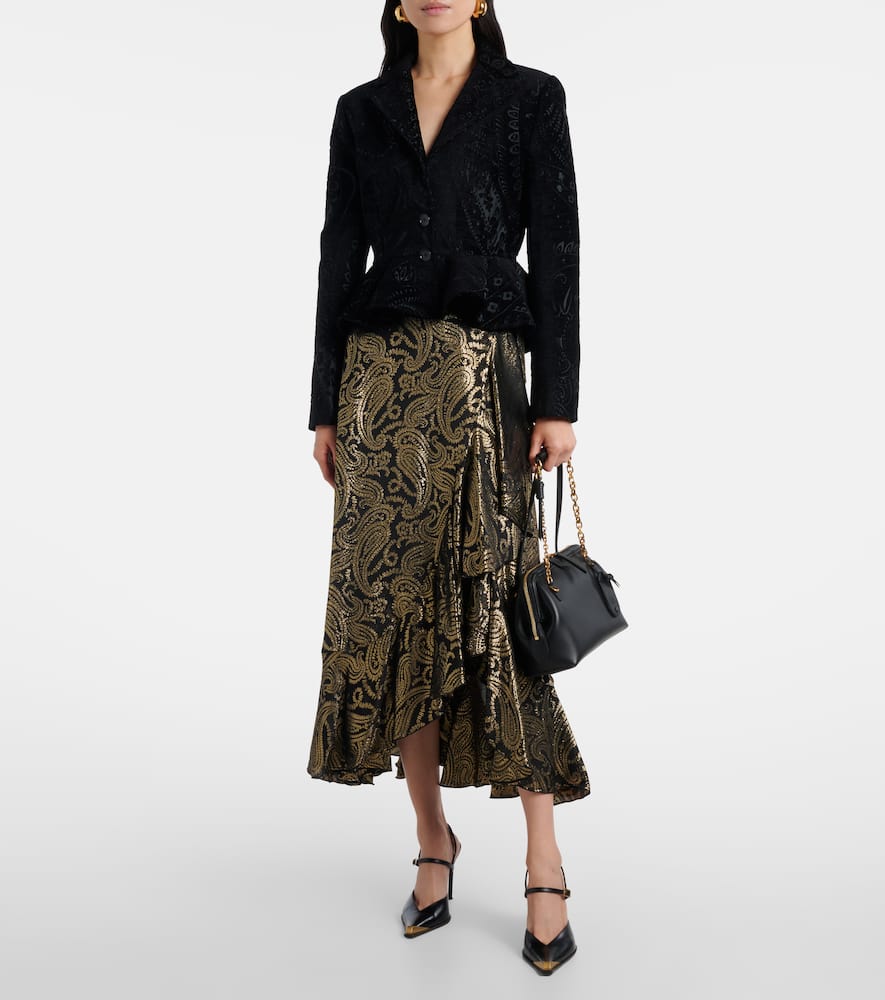 Paisley peplum blazer