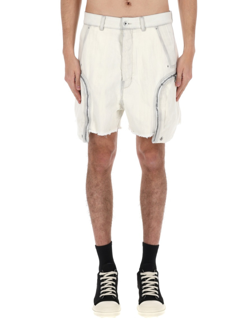 White Solid Shorts