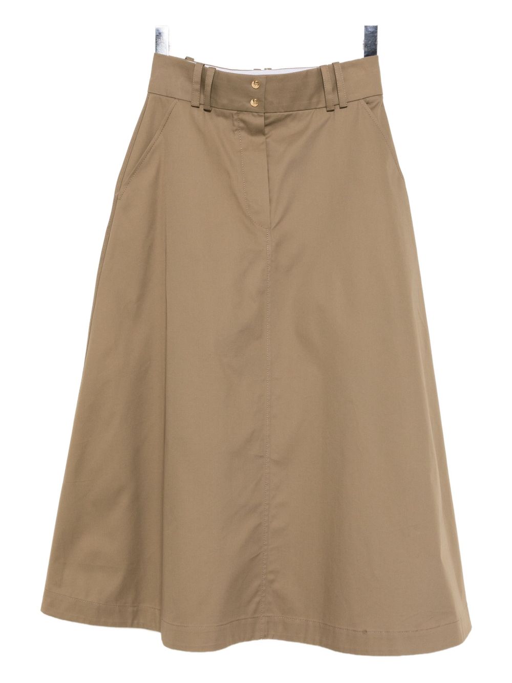 A-line midi skirt - Brown