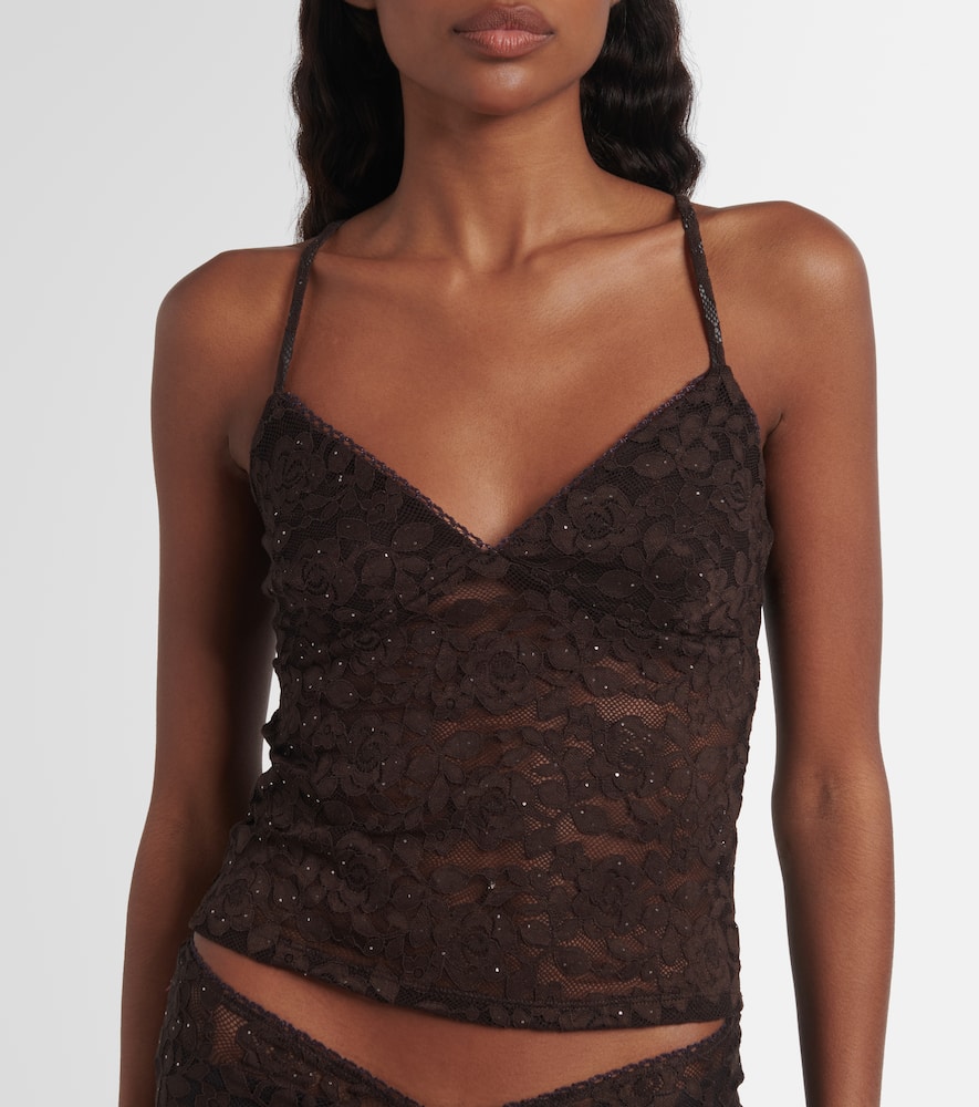 Daisy floral lace top