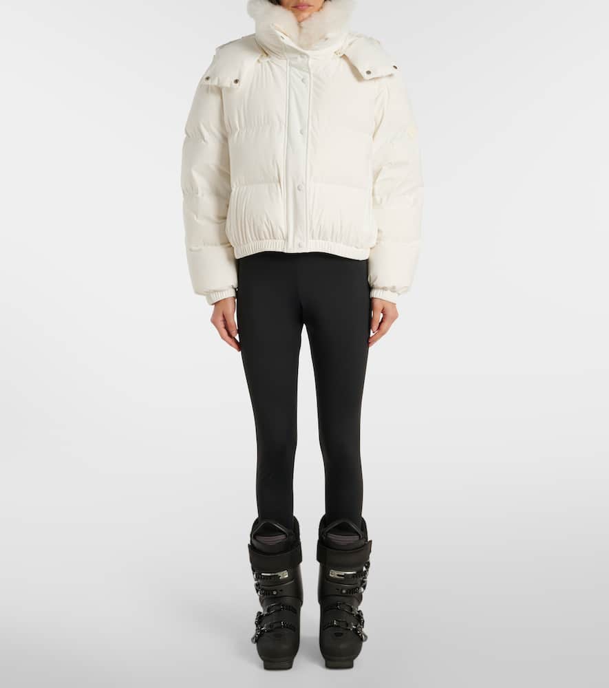 Doudoune 58cm shearling-trimmed ski jacket