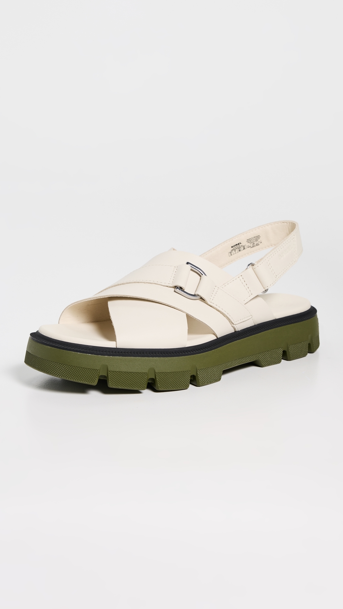 Sorel Rein Cb Criss Cross Sandals Chalk/Utility Green