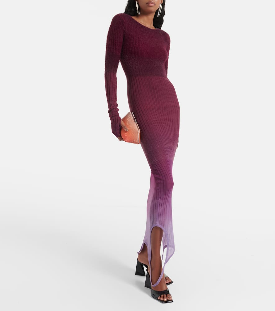Reversible colorblocked midi dress