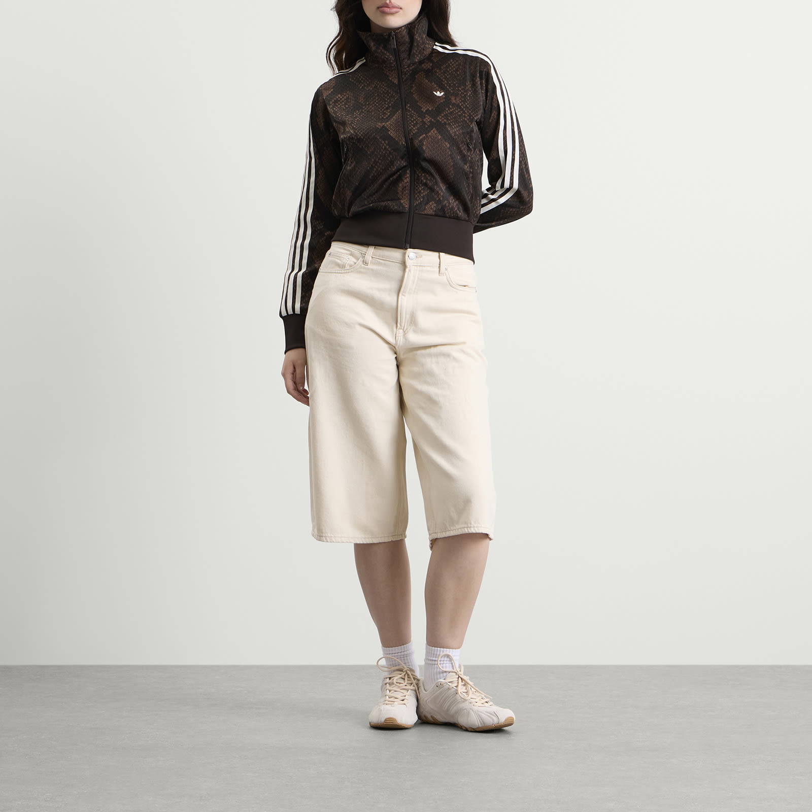 Women's Satin Firebird Track Top Earth Strata/Aurora Coffee