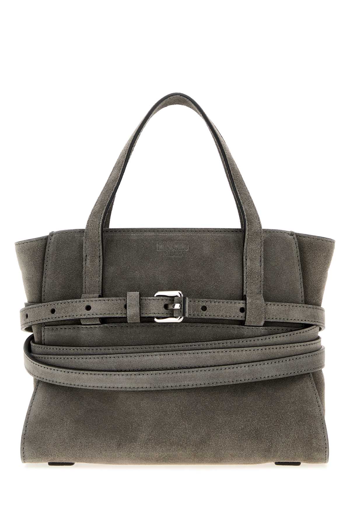 Suede Handbag — Gray