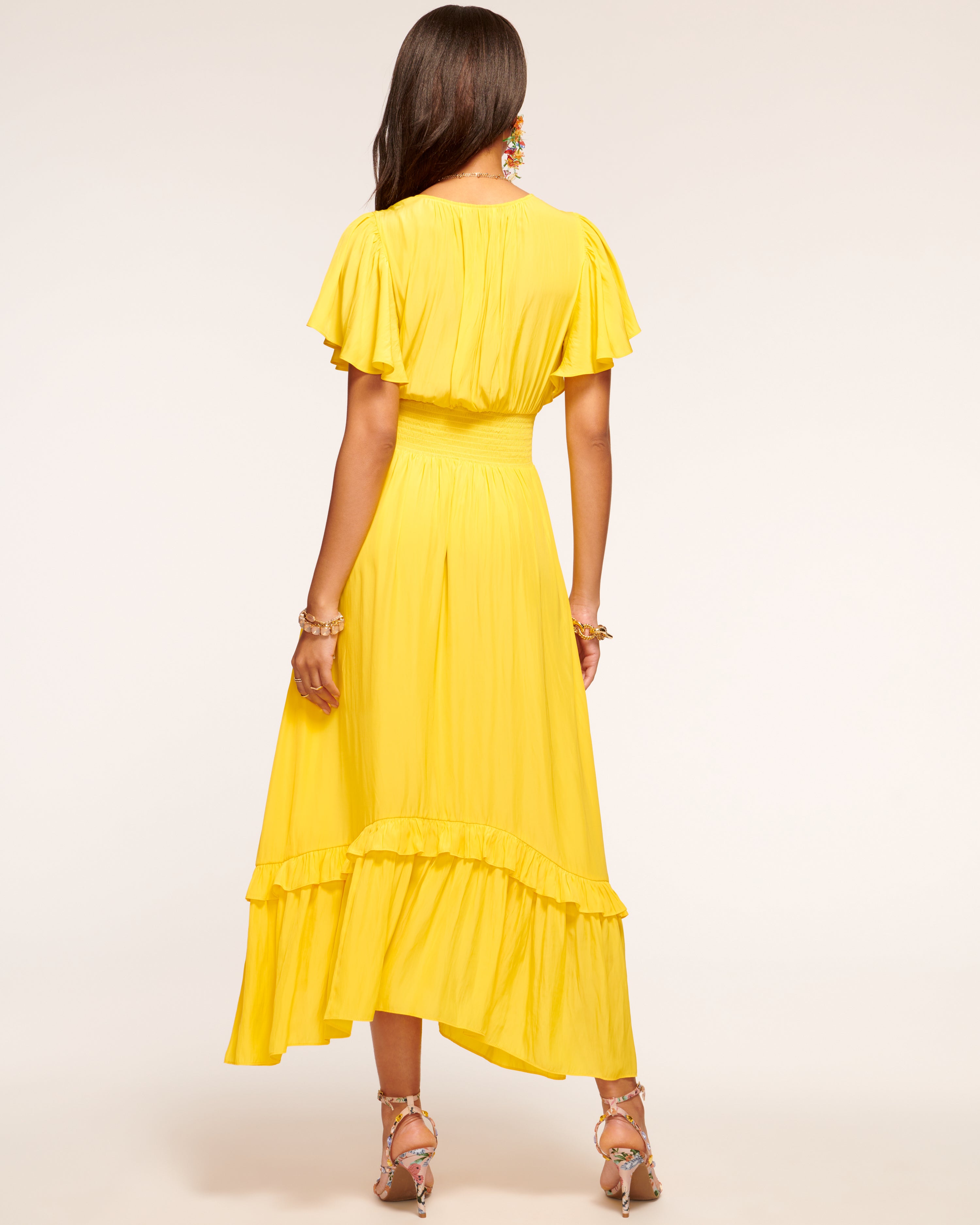Joanie Short Sleeve Maxi Dress in Black