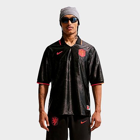 Men's Netherlands Energy Dri-FIT Soccer Top in Black/Hyper Crimson/Hyper Crimson