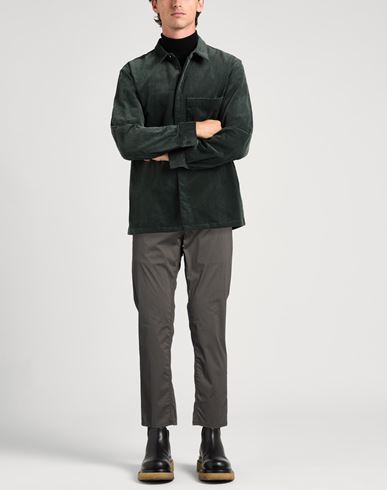 Man Pants Military green Size 34 Cotton, Polyamide, Elastane