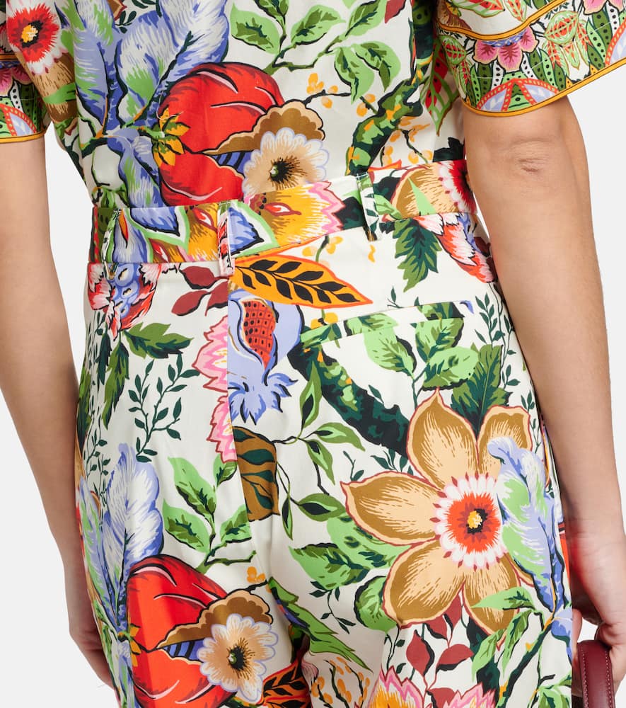 Floral cotton culottes