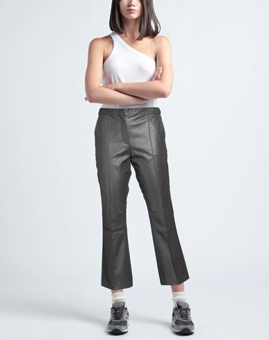 Woman Pants Charcoal Size 8 Polyurethane, Viscose, Metal