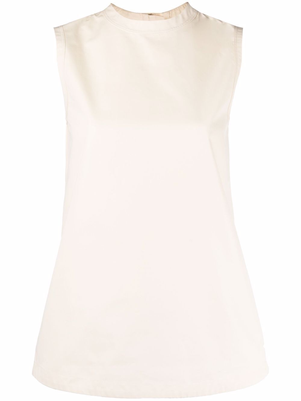 Sleeveless cotton top - Neutrals