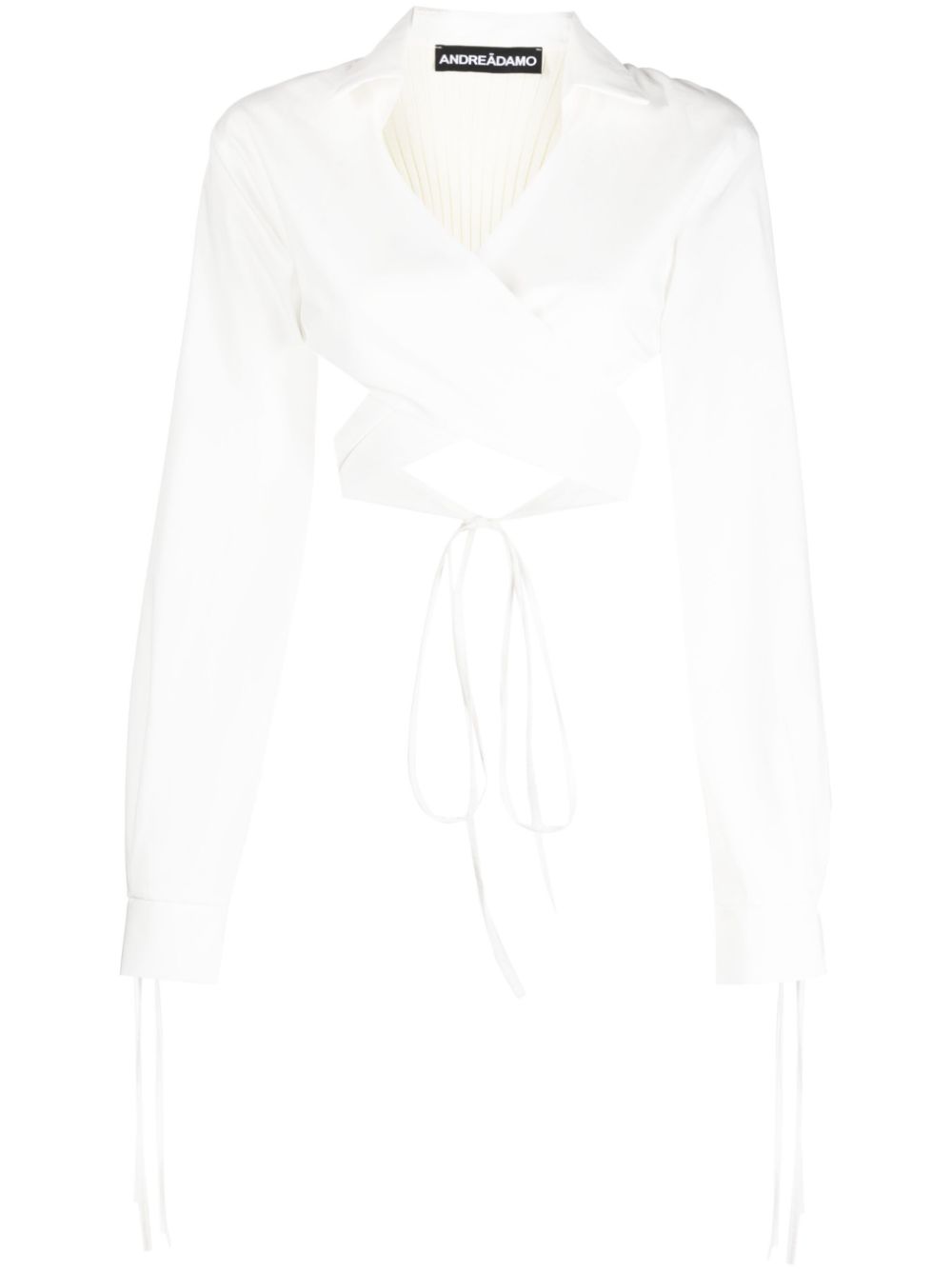 Sunset-motif ombré-effect blouse - Orange