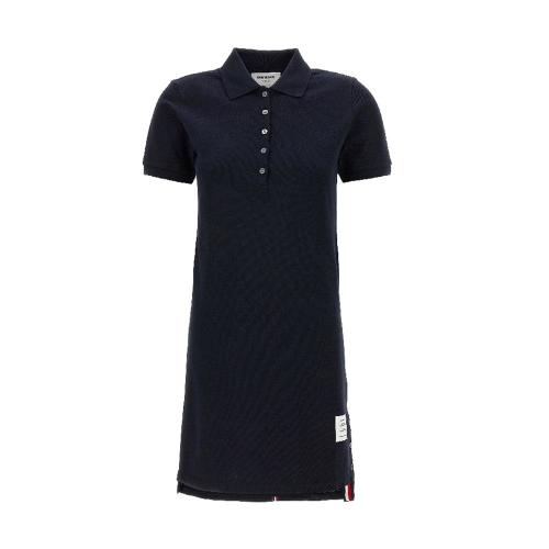 Striped Pique Polo Dress