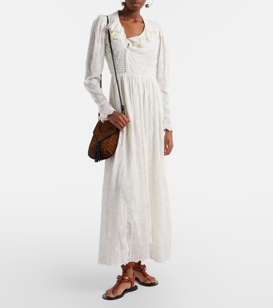 Zoen floral cotton and silk maxi dress
