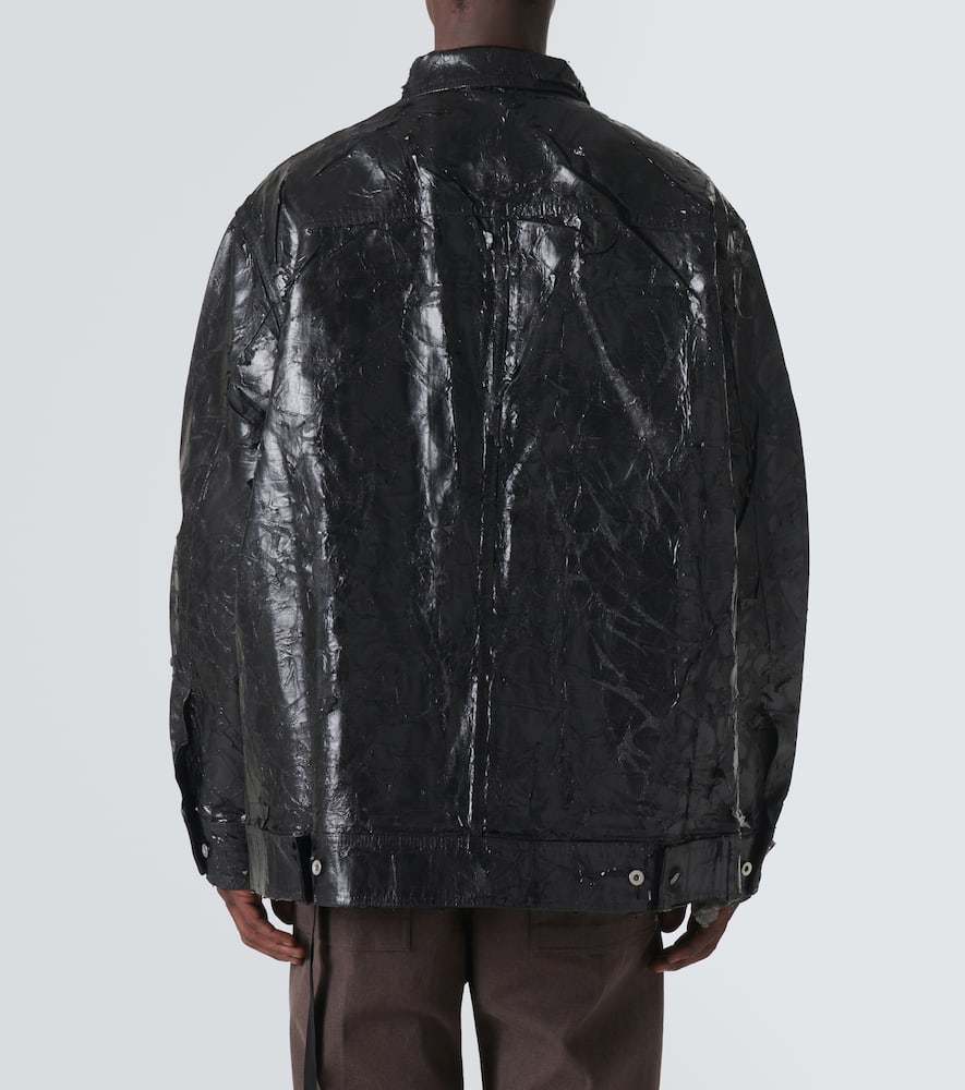 Coated denim jacket